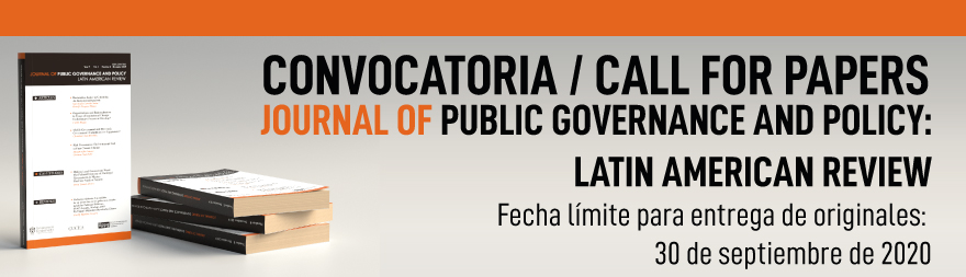 Convocatoria Journal of Public Governace and Policy