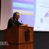  Dr. Adrián de León Arias, director de la División de Gestión Empresarial, dio un mensaje en representación del rector del CUCEA